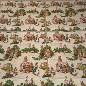 Vintage Beatrix Potter Peter Rabbit Cafe Curtain Panels LIKE NEW CONDITION (4)